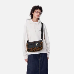 Accessoires|Accessoires>Carhartt WIP Orla Strap Bag Camo Leo Jacquard, Tamarind / Black