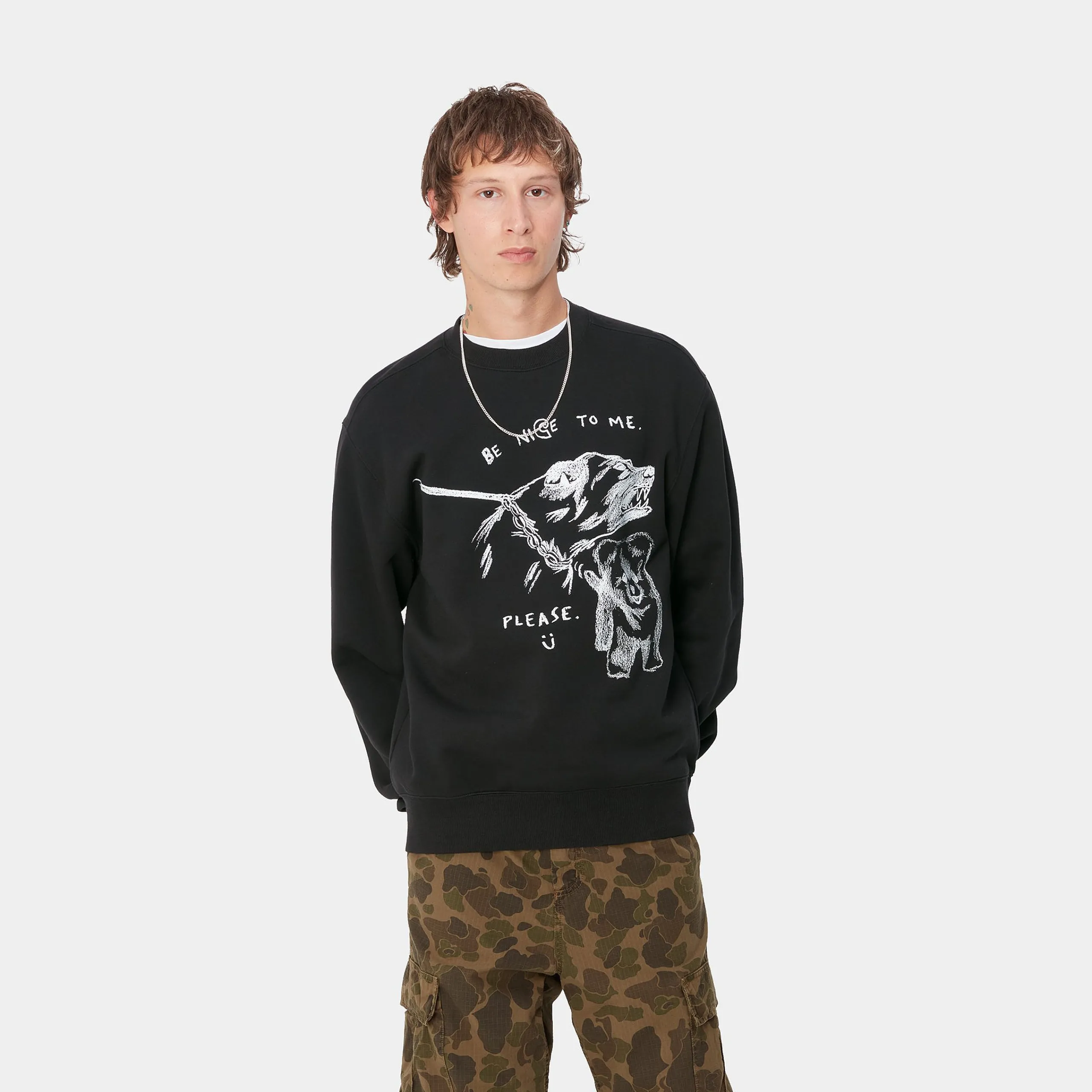 Sweats>Carhartt WIP Pepe Be Nice Sweat Black / White