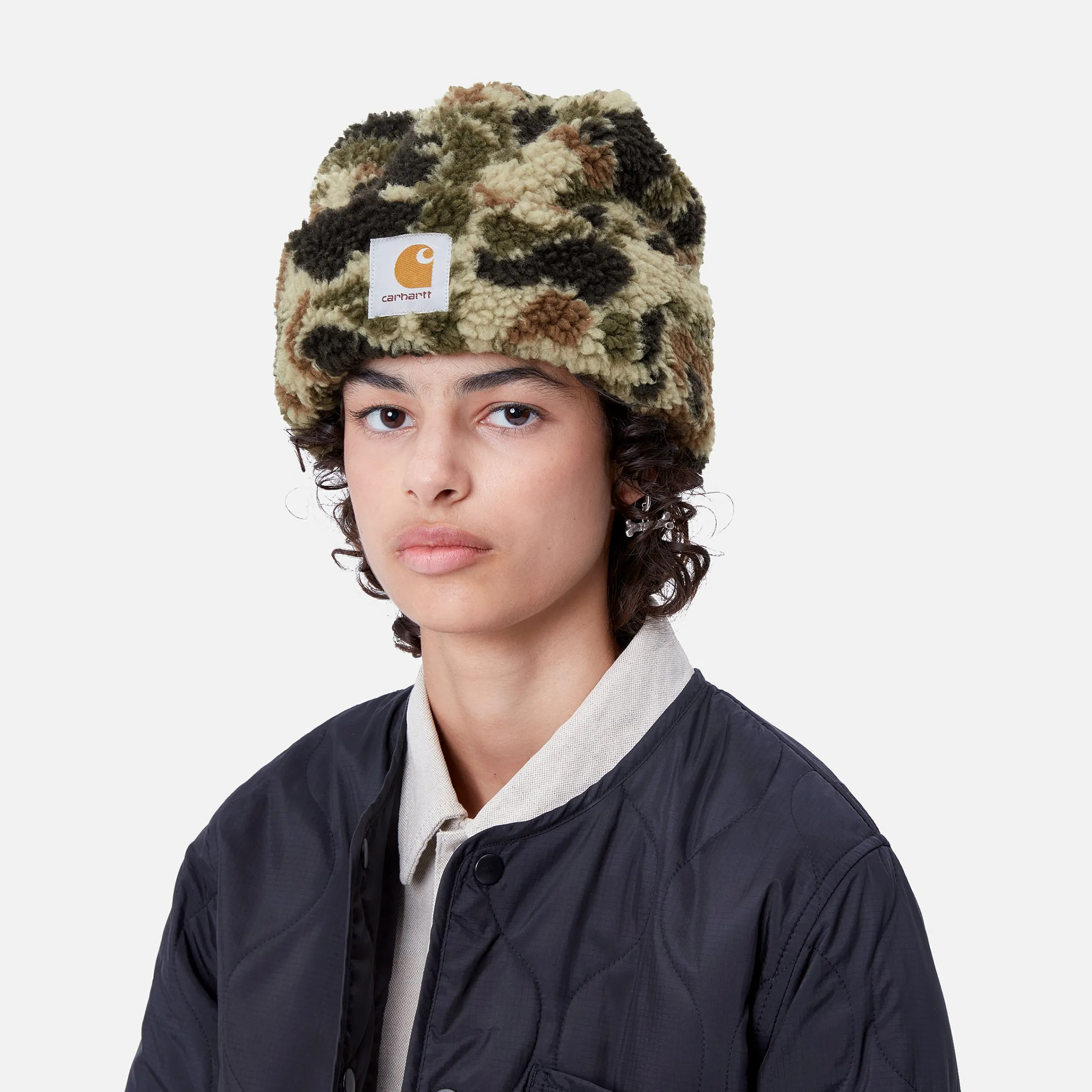 Accessoires|Mützen>Carhartt WIP Prentis Beanie Camo Duck Jacquard, Green