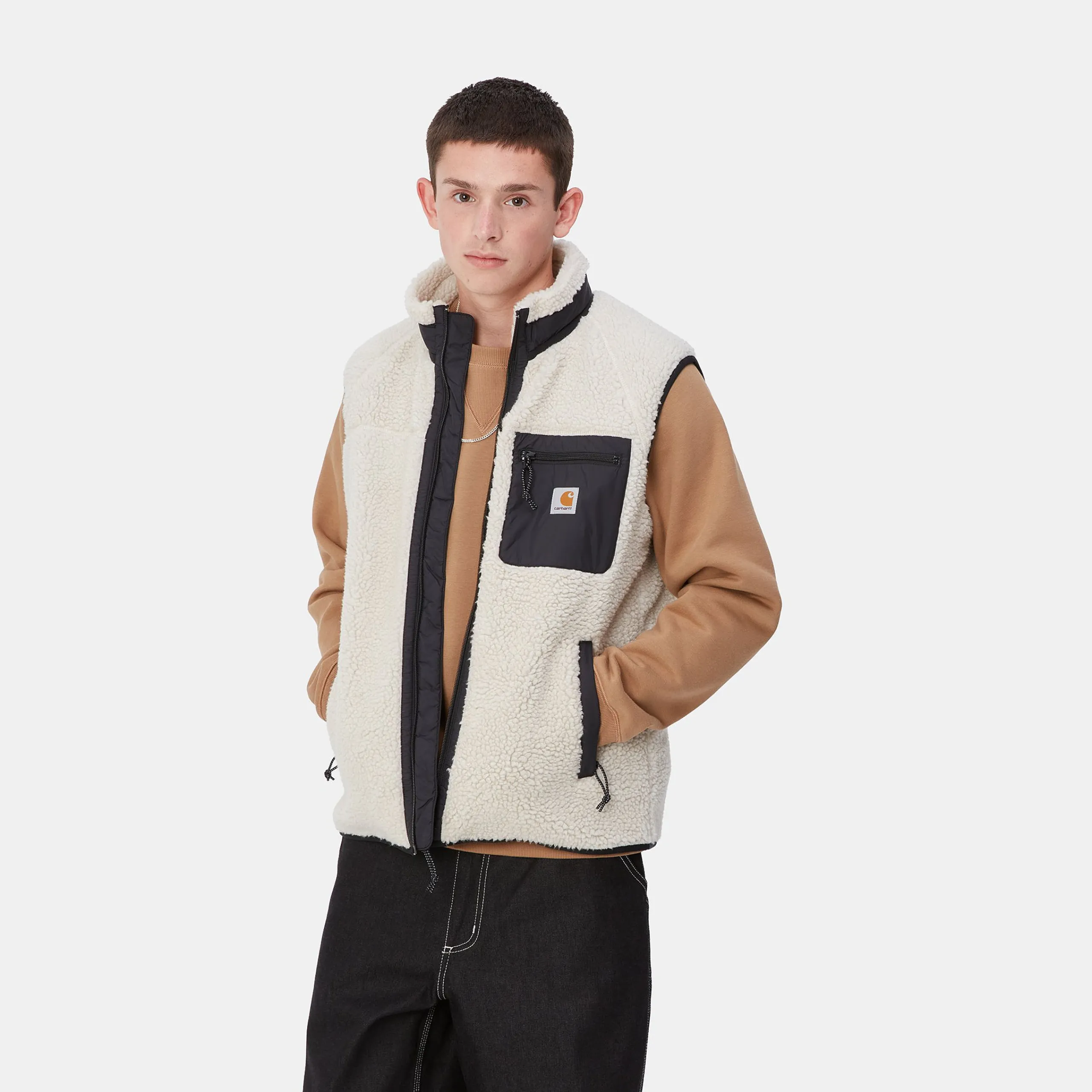 Jacken & Mäntel>Carhartt WIP Prentis Vest Liner Moonbeam / Black