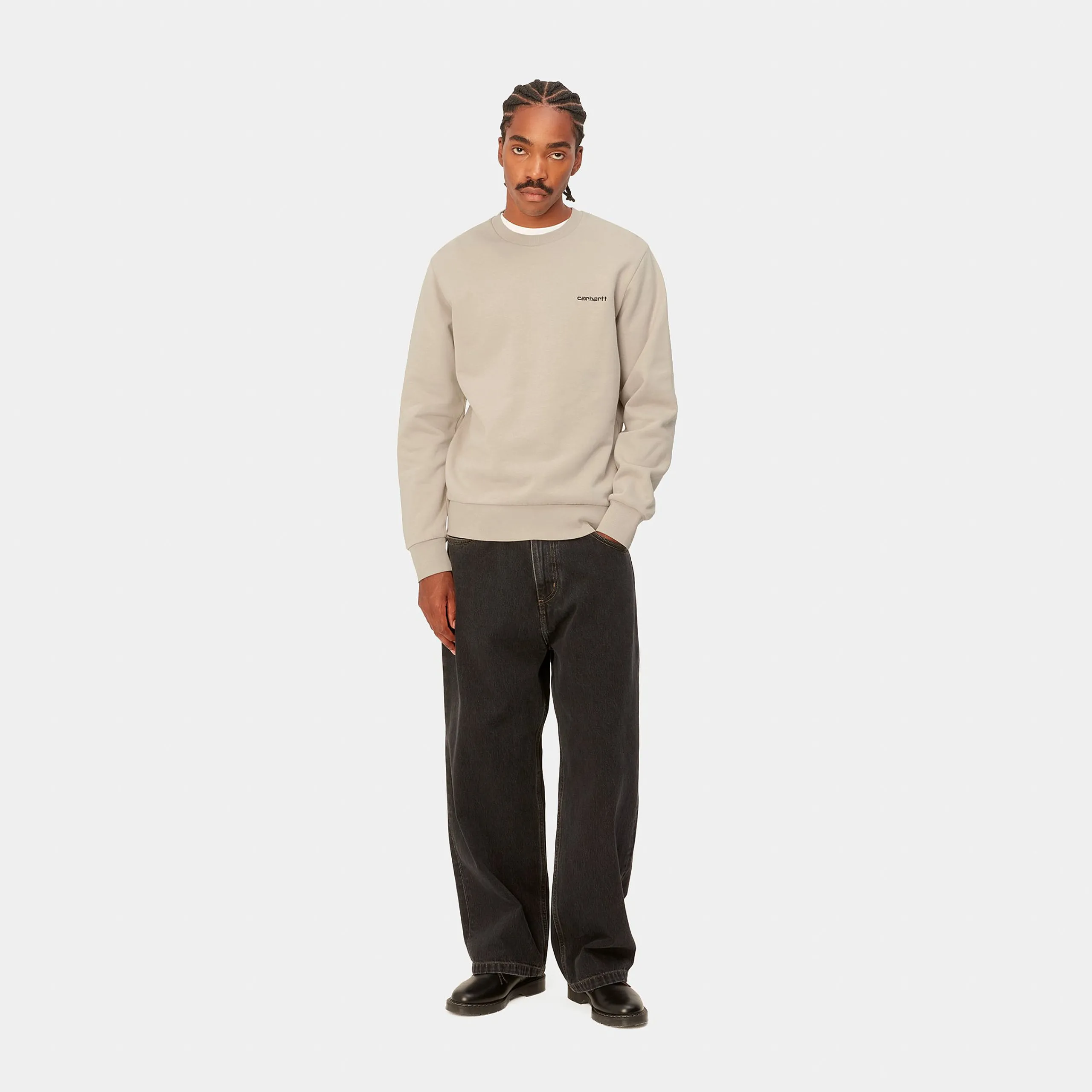 Sweats>Carhartt WIP Script Embroidery Sweat Wall / Black