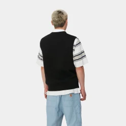 Sweats>Carhartt WIP Script Vest Sweater Black / White
