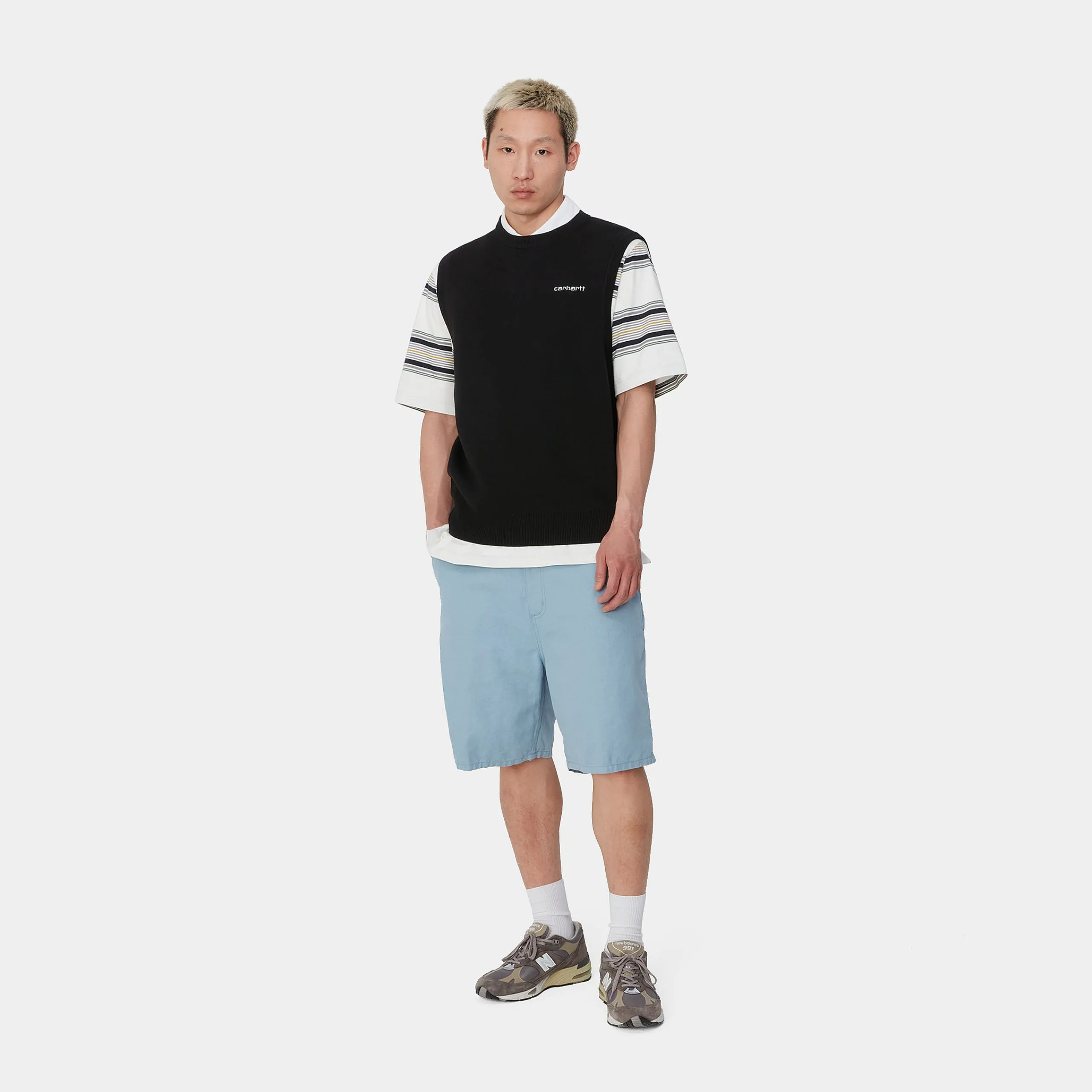 Sweats>Carhartt WIP Script Vest Sweater Black / White