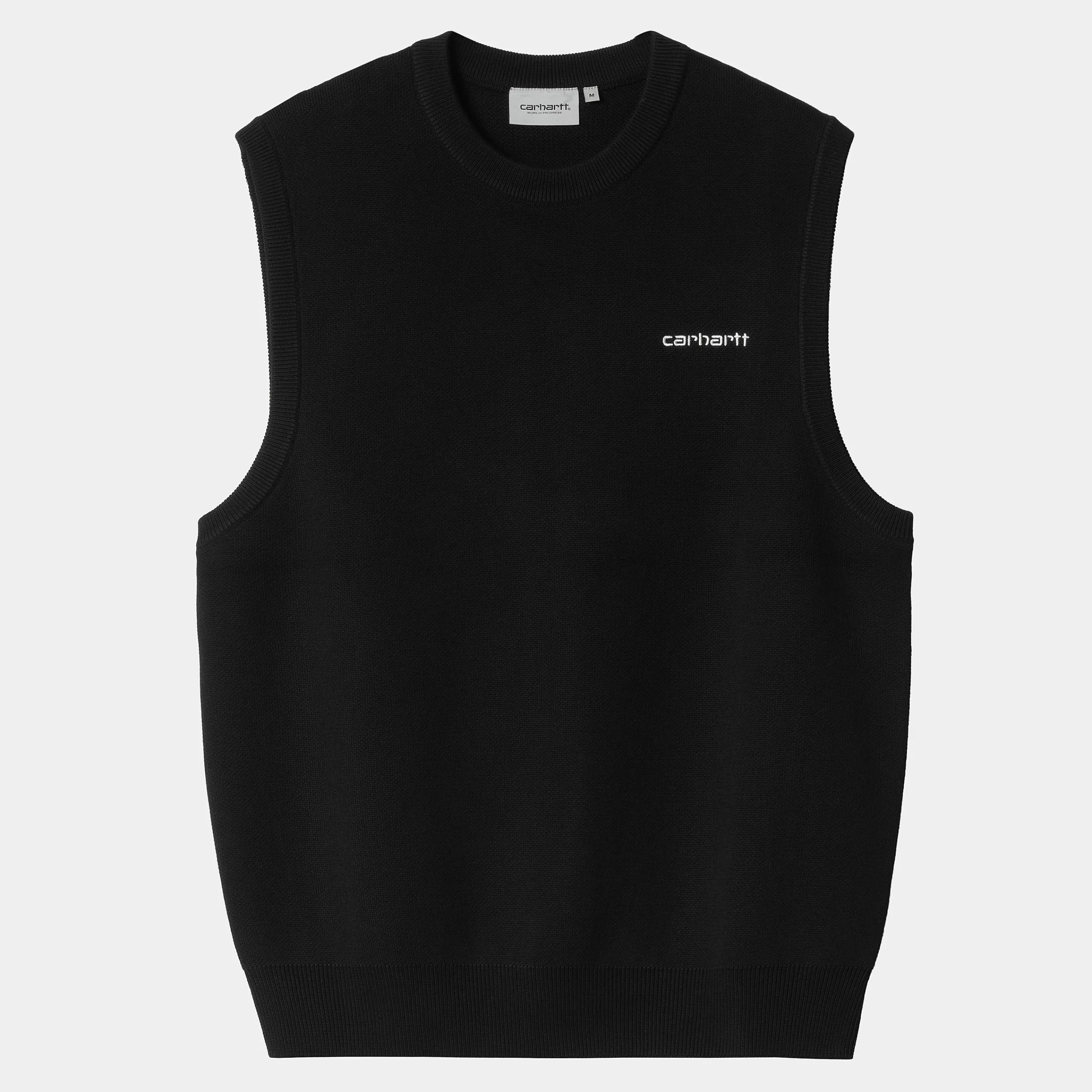 Sweats>Carhartt WIP Script Vest Sweater Black / White