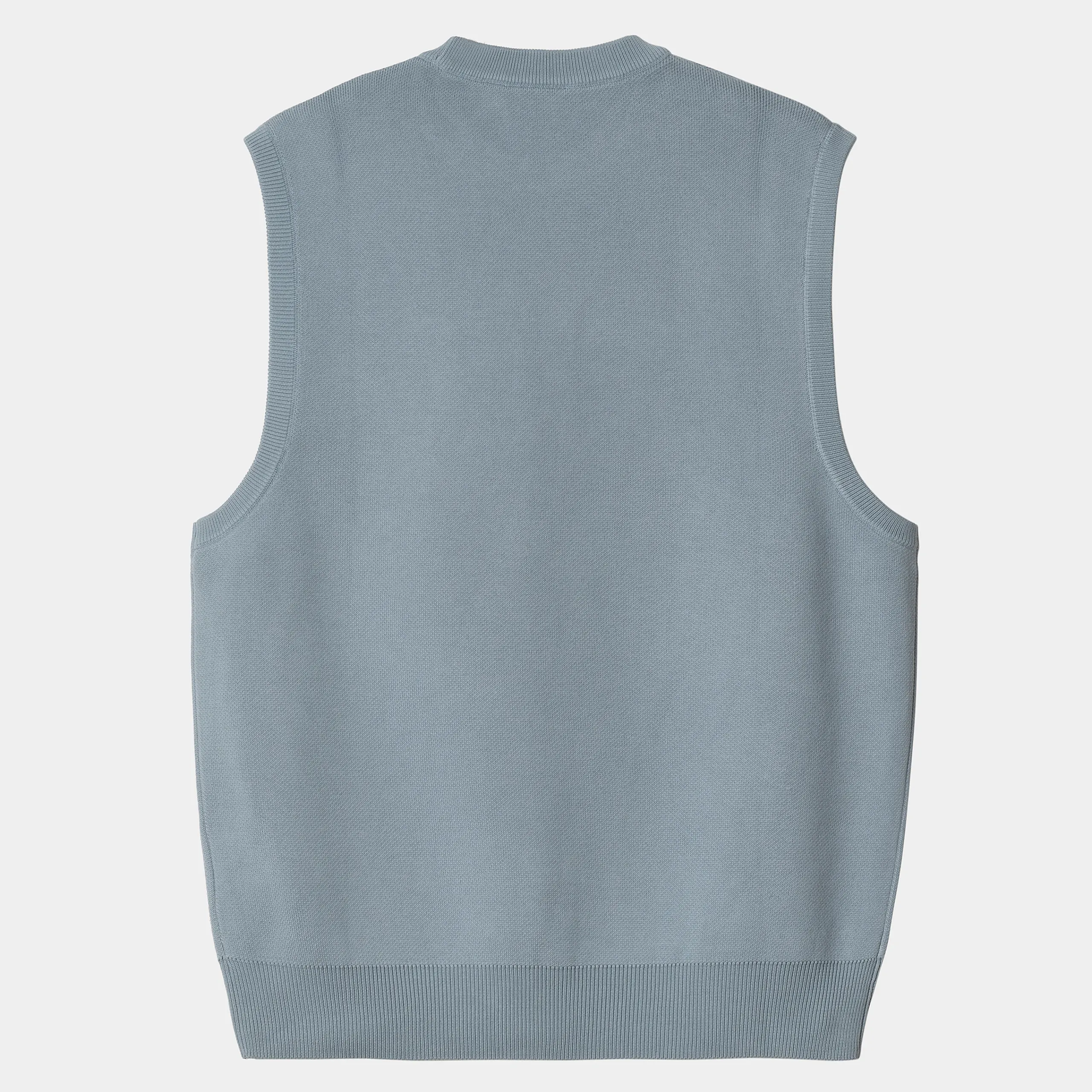 Sweats>Carhartt WIP Script Vest Sweater Misty Sky / White