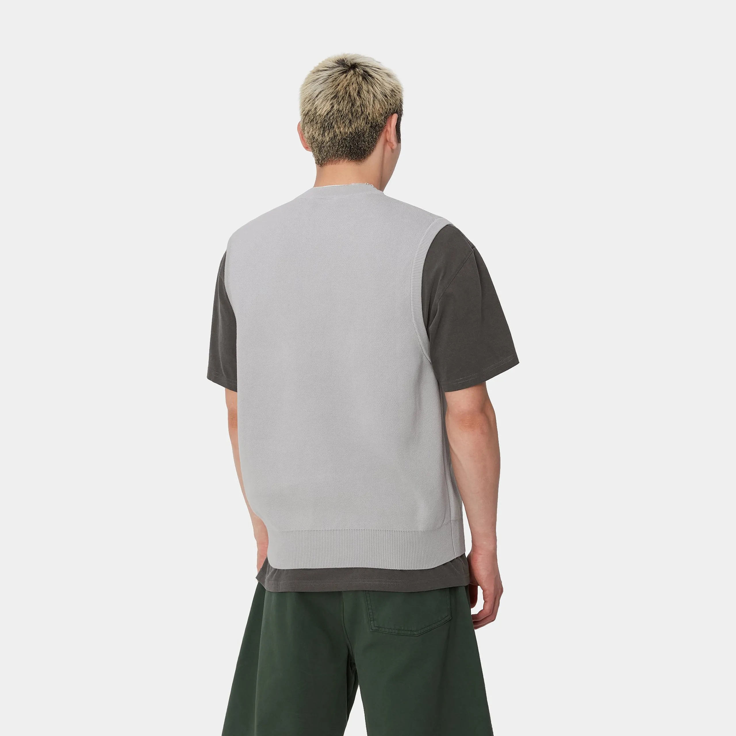 Sweats>Carhartt WIP Script Vest Sweater Basalt / Black