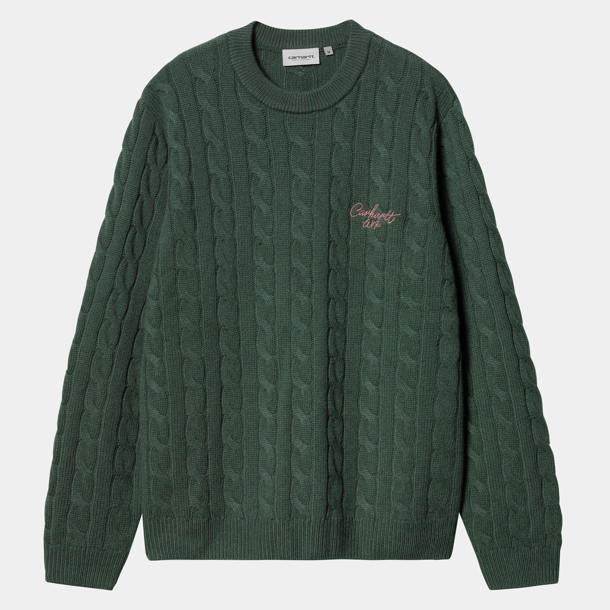 Strick>Carhartt WIP Signature Sweater Sycamore Tree / Dusty Rose