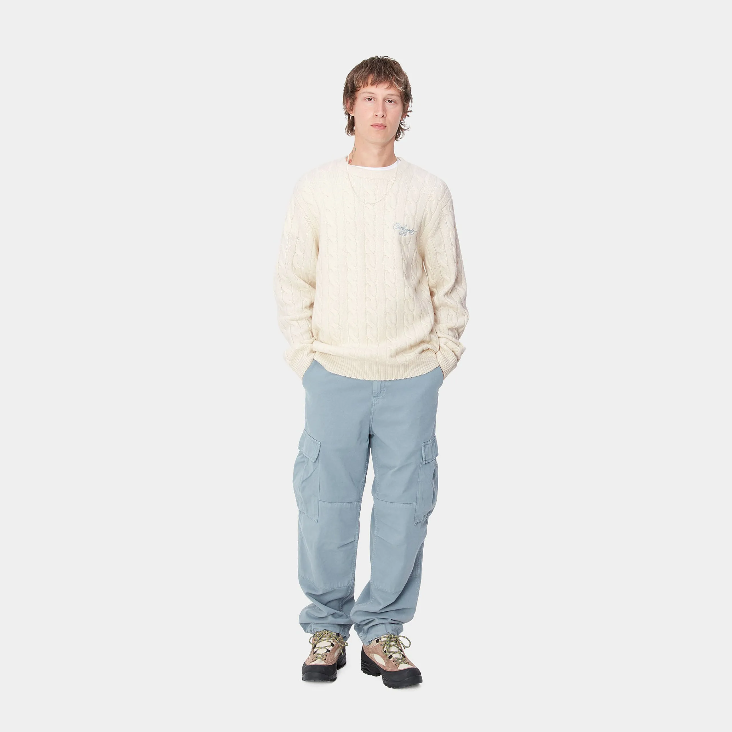 Strick>Carhartt WIP Signature Sweater Natural / Dusty Ice