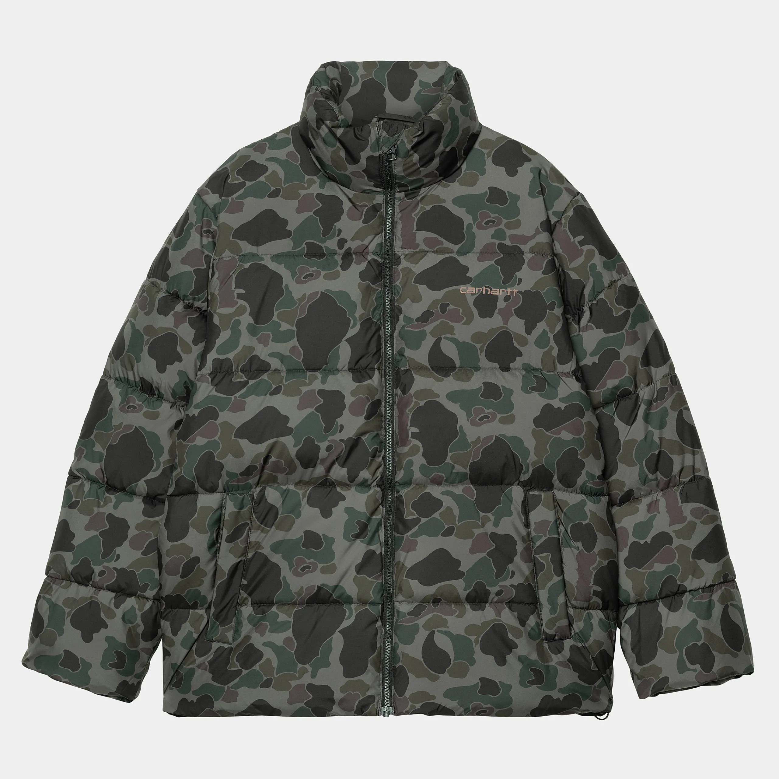 Jacken & Mäntel>Carhartt WIP Springfield Jacket Camo Duck, Grey / Hamilton Brown