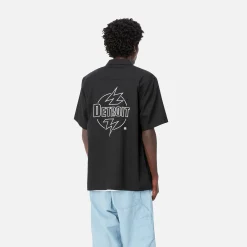 Hemden>Carhartt WIP S/S Ablaze Shirt Black / Wax