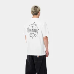 T-Shirts & Polos>Carhartt WIP S/S Ablaze T-Shirt White / Black