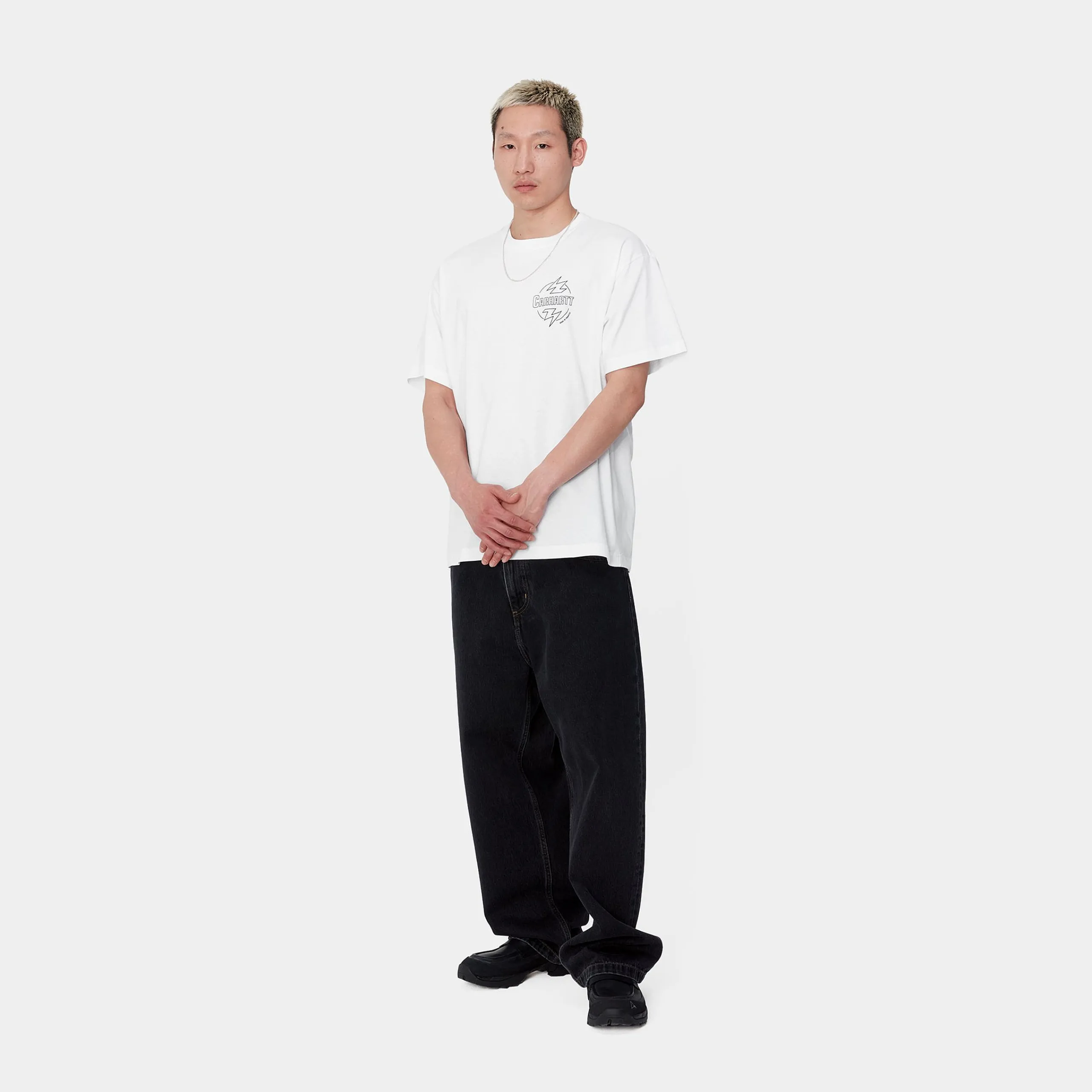 T-Shirts & Polos>Carhartt WIP S/S Ablaze T-Shirt White / Black