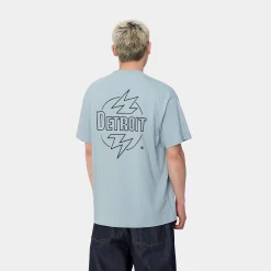 T-Shirts & Polos>Carhartt WIP S/S Ablaze T-Shirt Misty Sky / Black