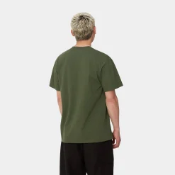 T-Shirts & Polos>Carhartt WIP S/S American Script T-Shirt Tarragon