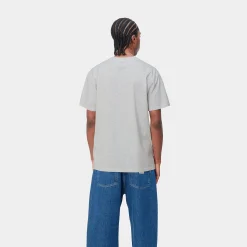 T-Shirts & Polos>Carhartt WIP S/S American Script T-Shirt Ash Heather