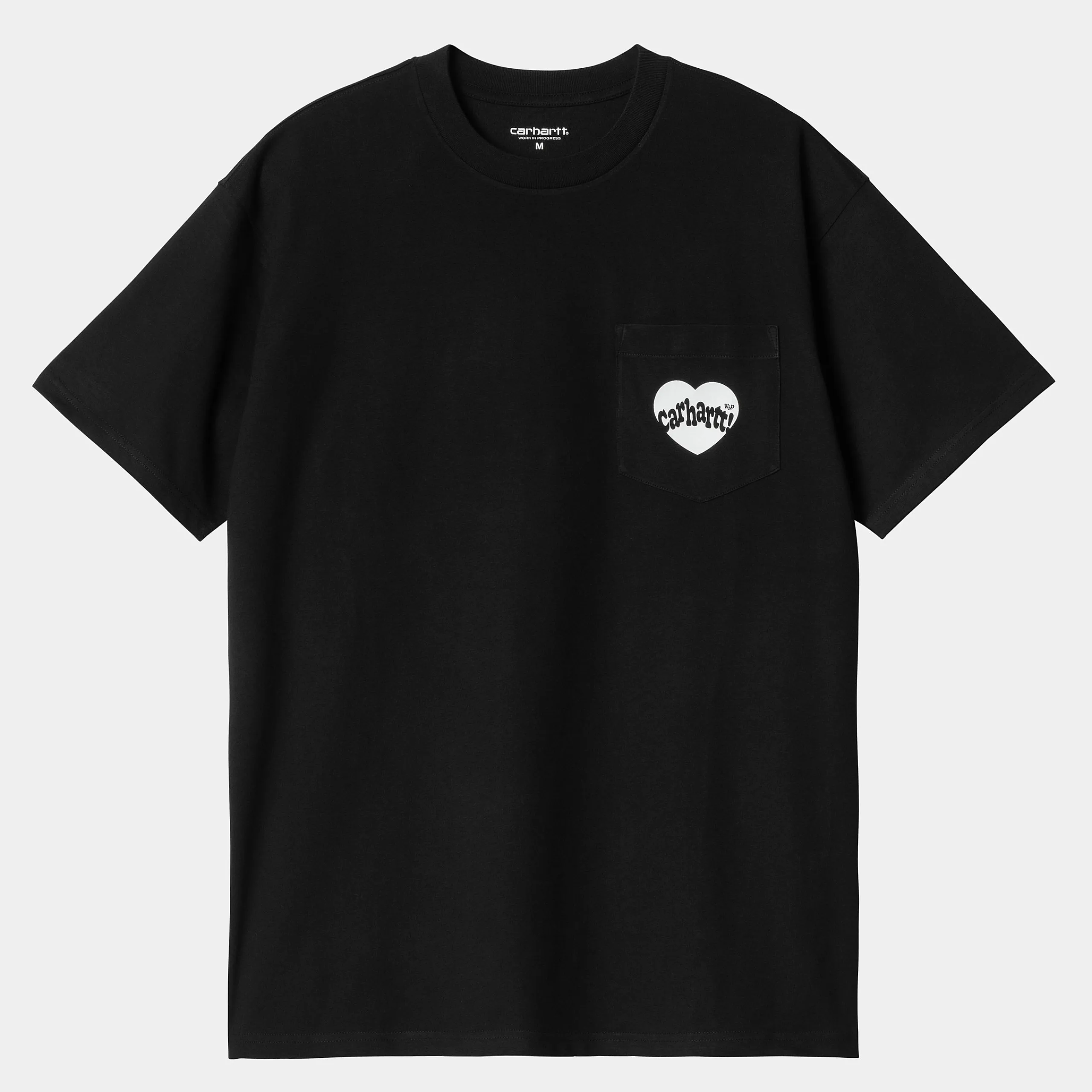 T-Shirts & Polos>Carhartt WIP S/S Amour Pocket T-Shirt Black / White