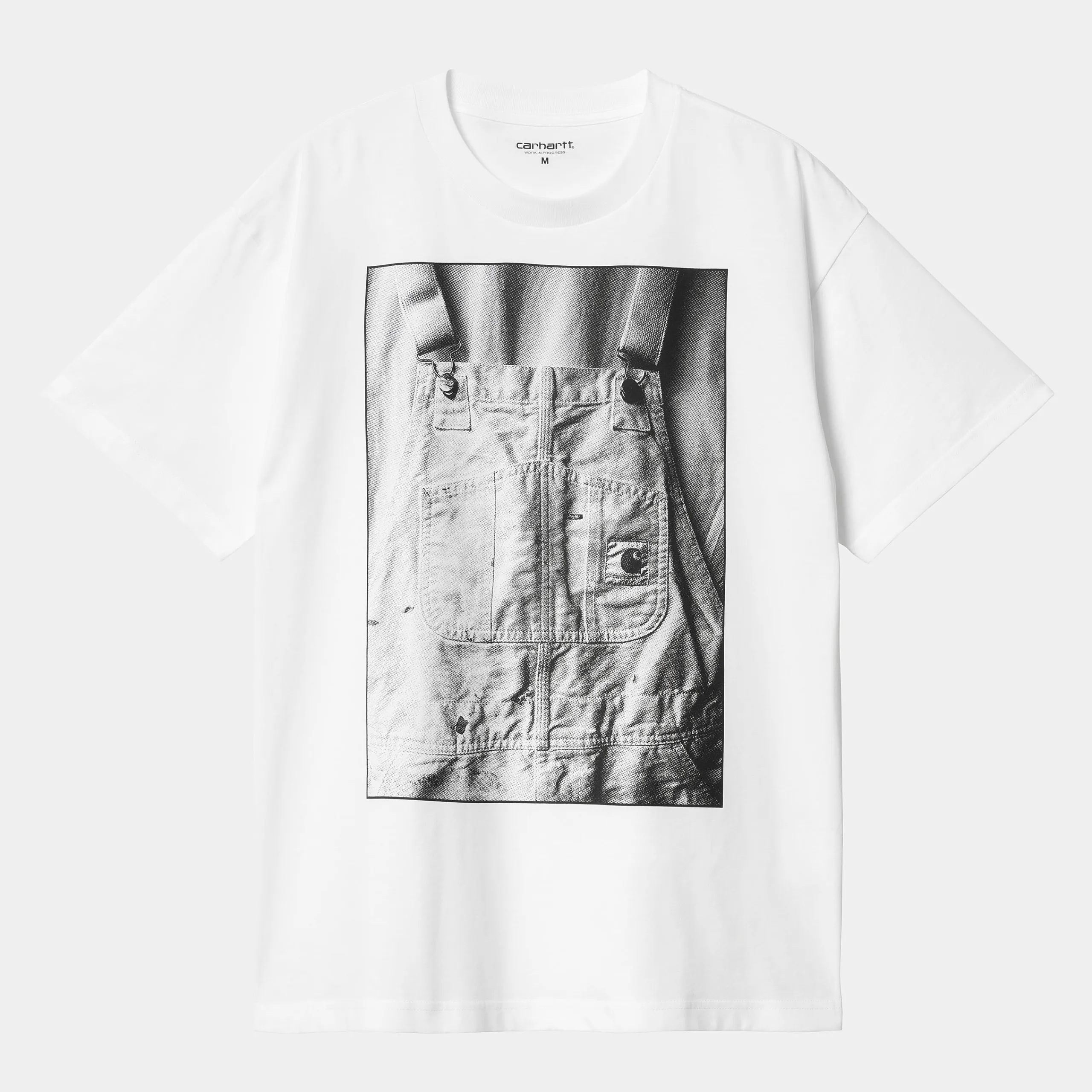 T-Shirts & Polos>Carhartt WIP S/S BIB Overall T-Shirt White