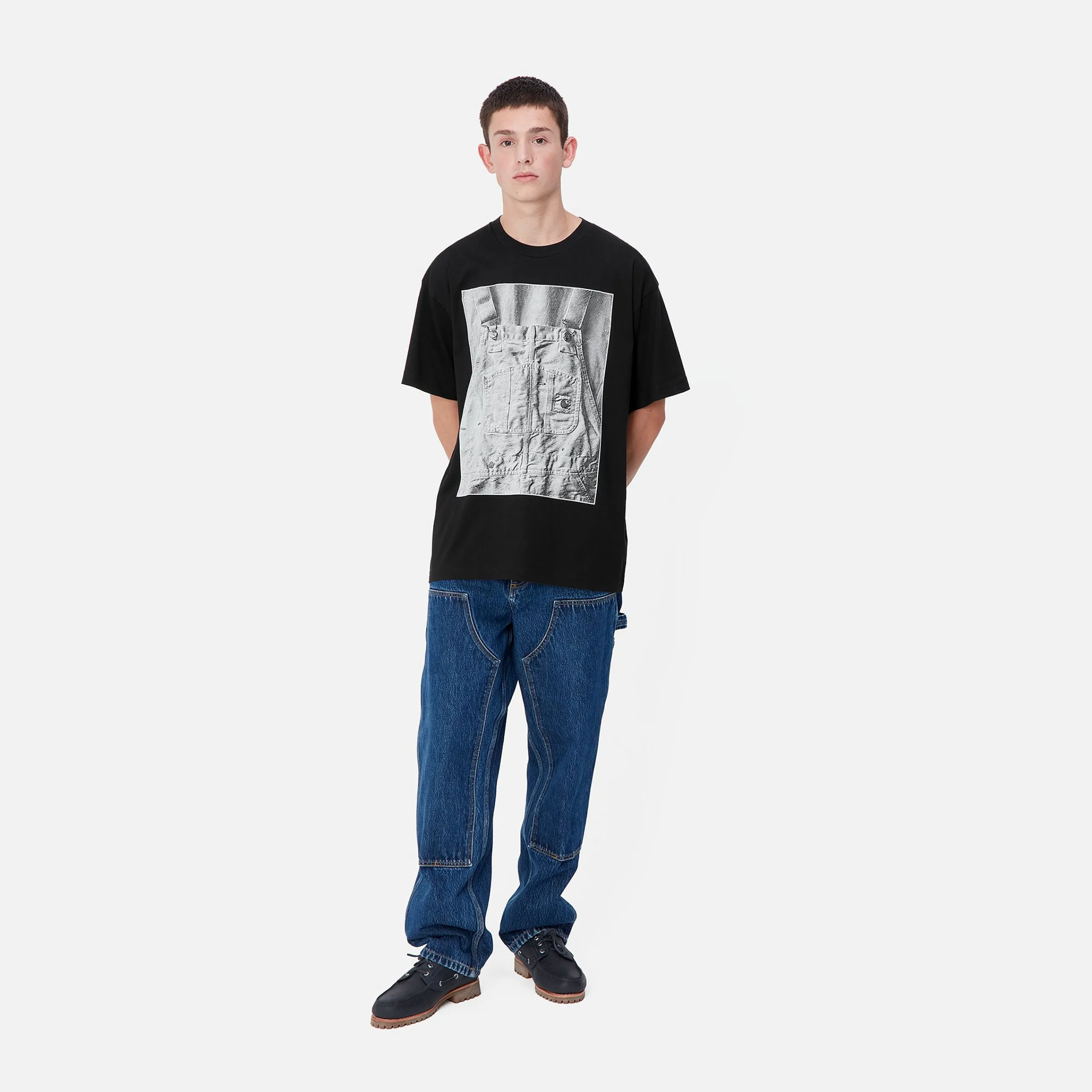 T-Shirts & Polos>Carhartt WIP S/S BIB Overall T-Shirt Black