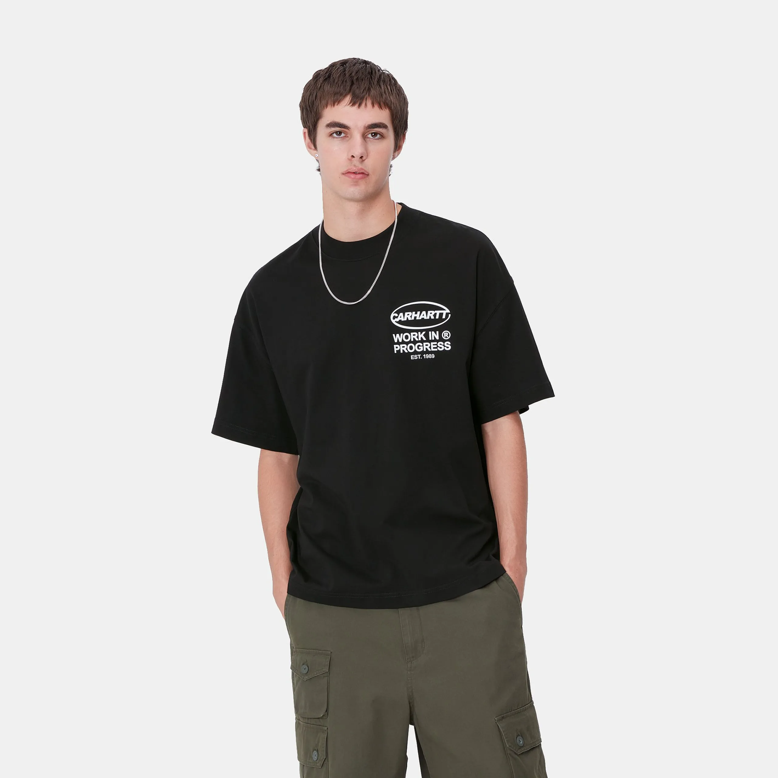 T-Shirts & Polos>Carhartt WIP S/S Body Of Work T-Shirt Black / White