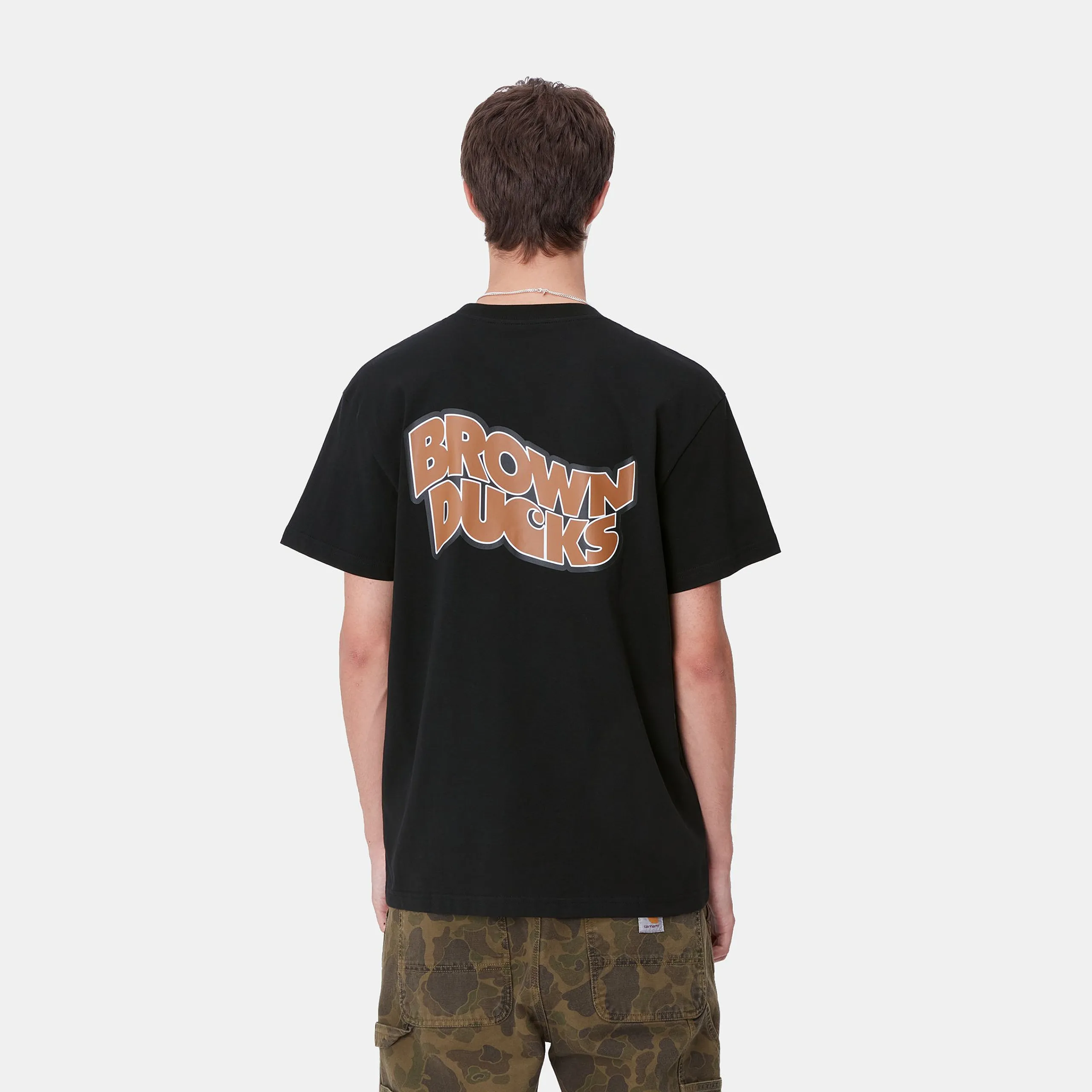 T-Shirts & Polos>Carhartt WIP S/S Brown Ducks T-Shirt Black