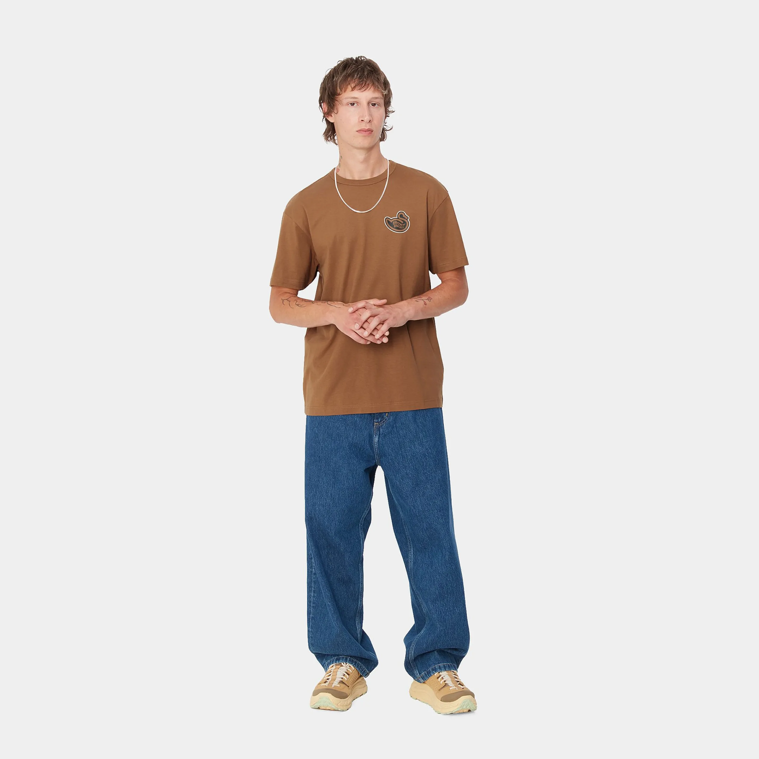 T-Shirts & Polos>Carhartt WIP S/S Brown Ducks T-Shirt Hamilton Brown