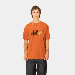 T-Shirts & Polos>Carhartt WIP S/S Brush WIP T-Shirt Turmeric