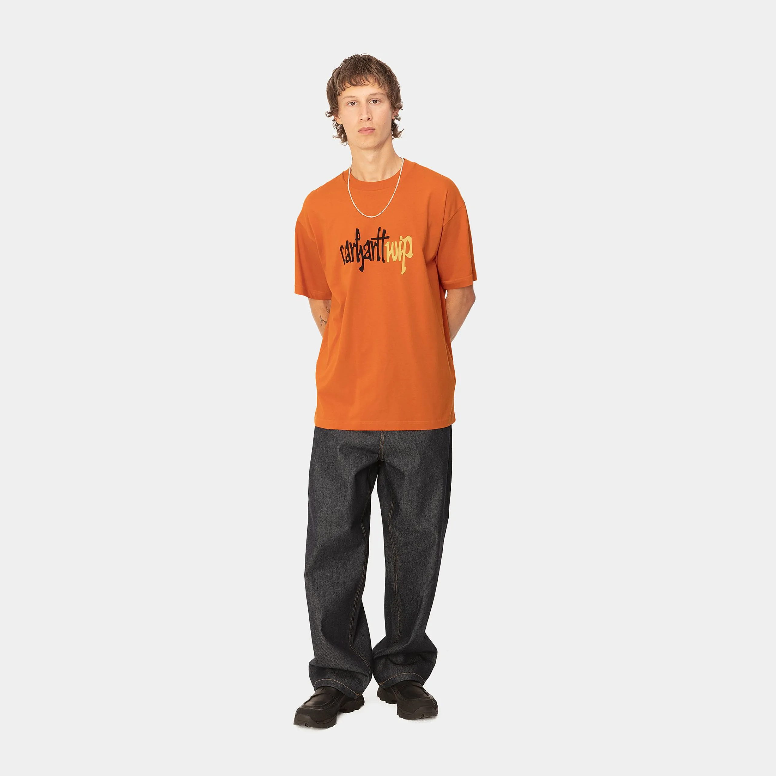 T-Shirts & Polos>Carhartt WIP S/S Brush WIP T-Shirt Turmeric