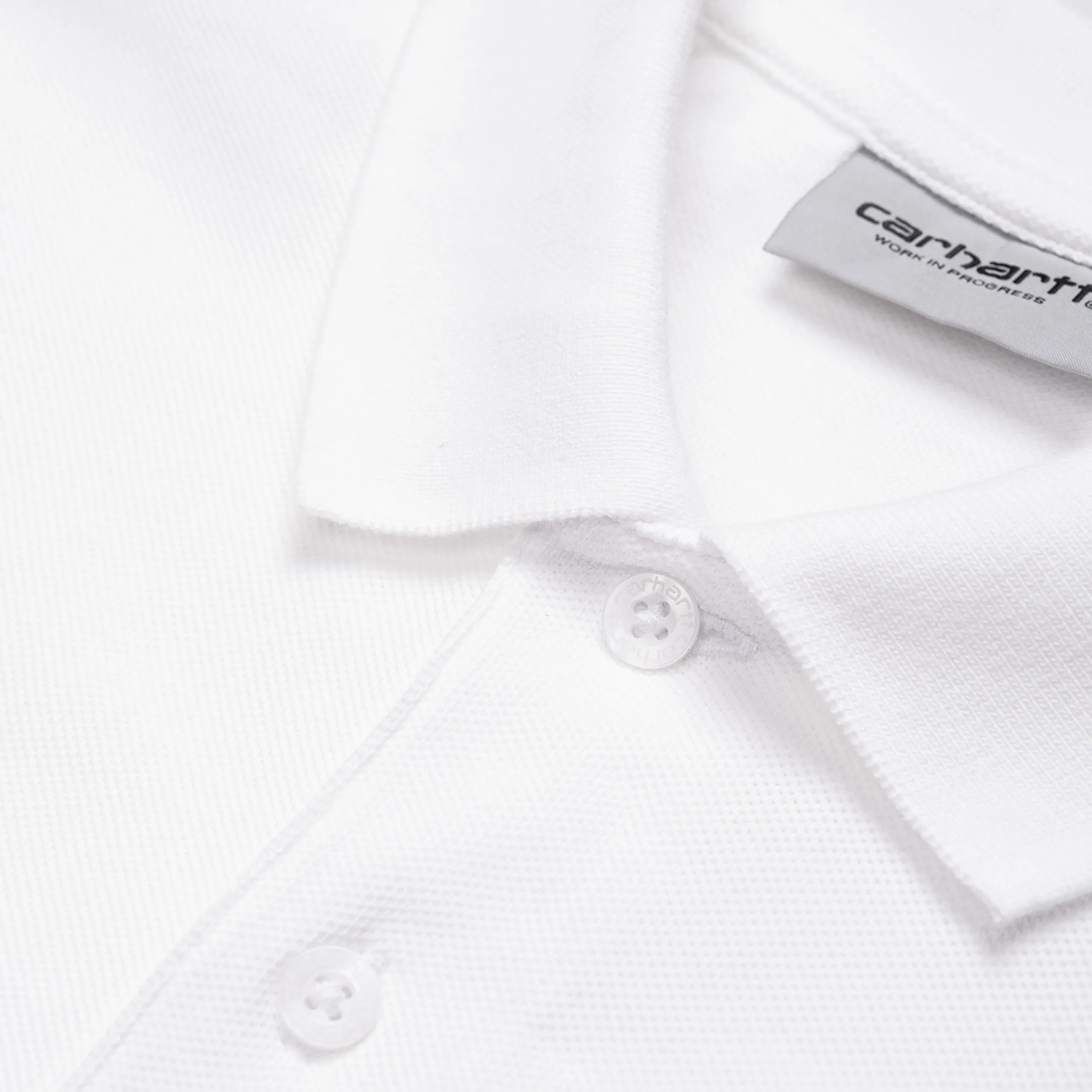 T-Shirts & Polos>Carhartt WIP S/S Chase Pique Polo White / Gold