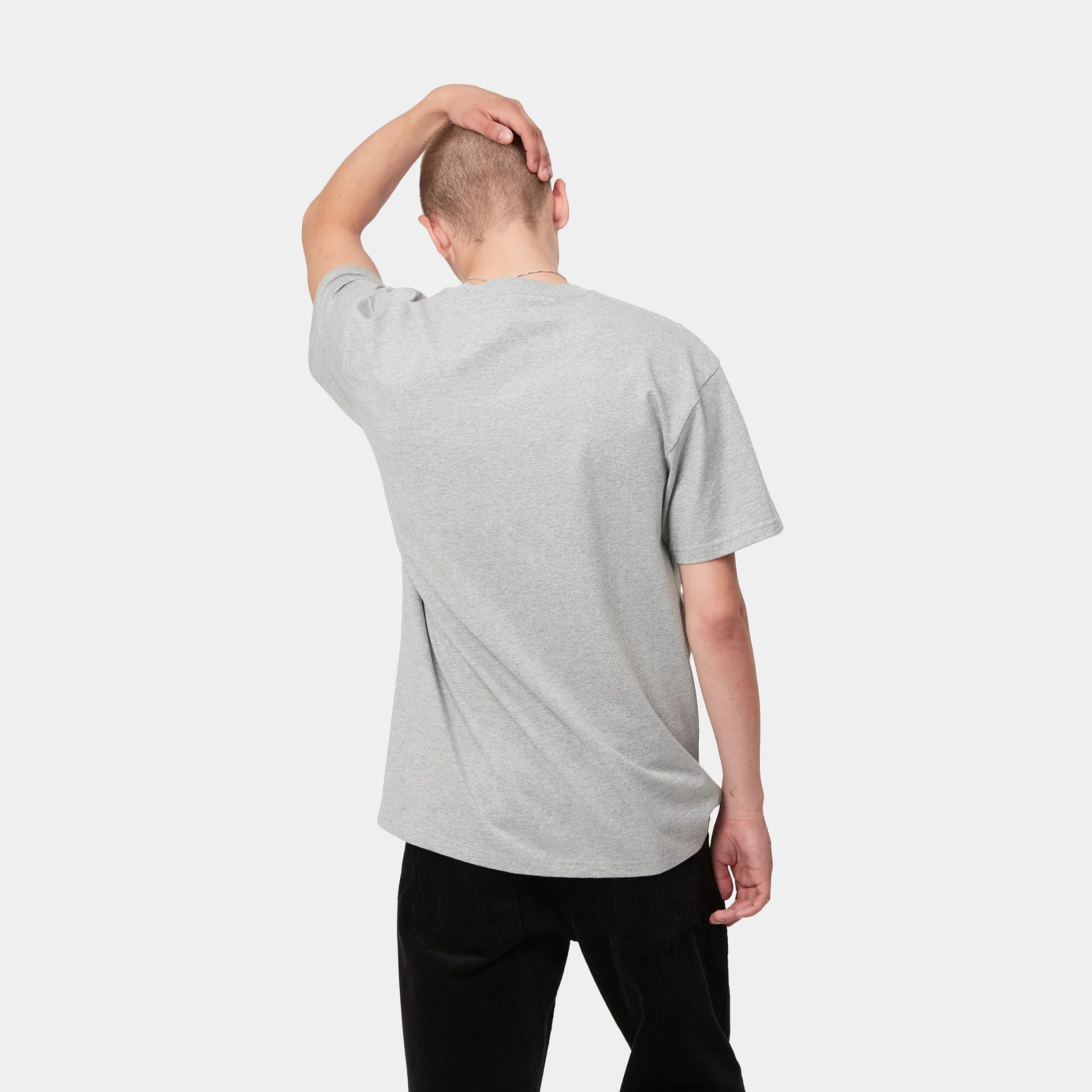 T-Shirts & Polos>Carhartt WIP S/S Chase T-Shirt Grey Heather / Gold