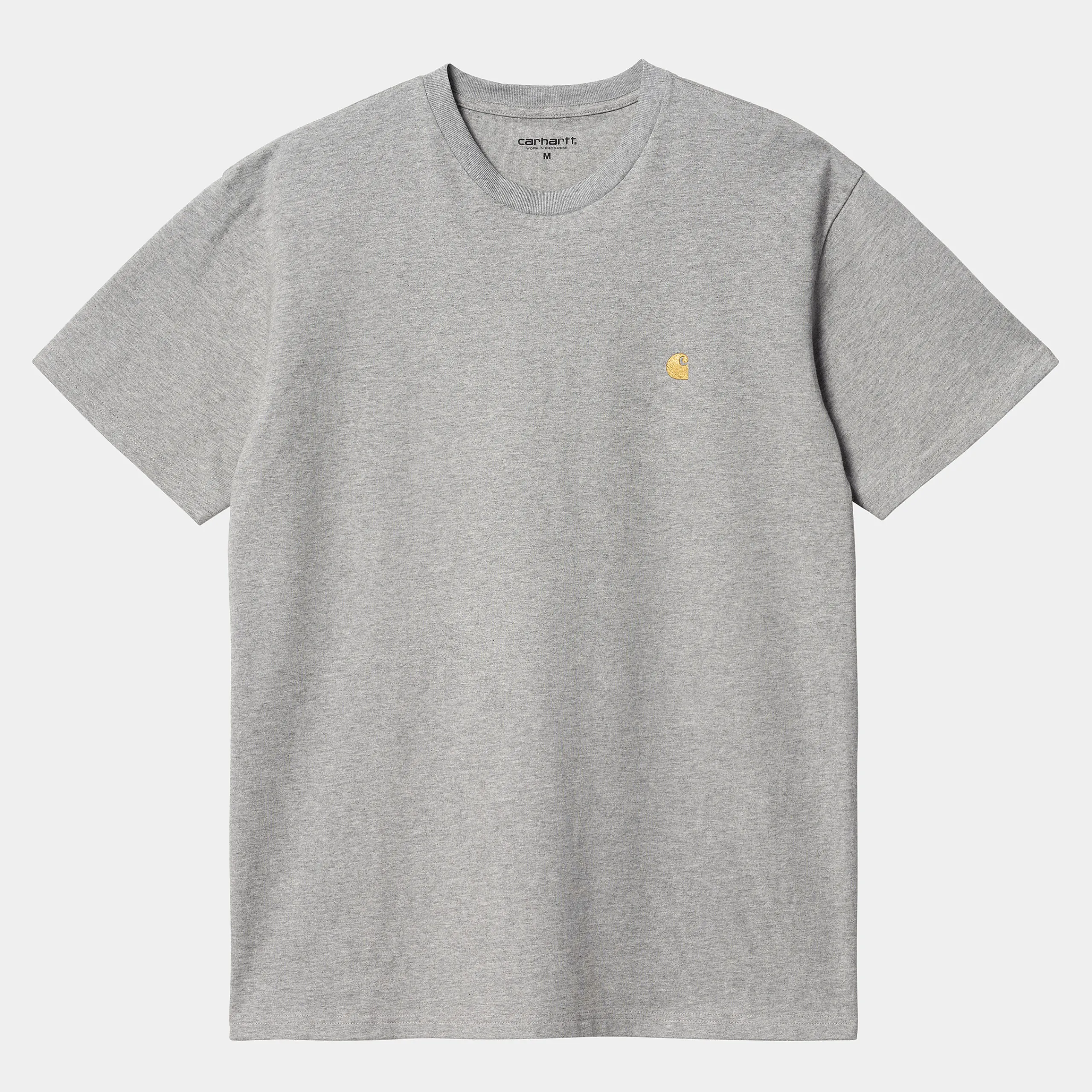 T-Shirts & Polos>Carhartt WIP S/S Chase T-Shirt Grey Heather / Gold