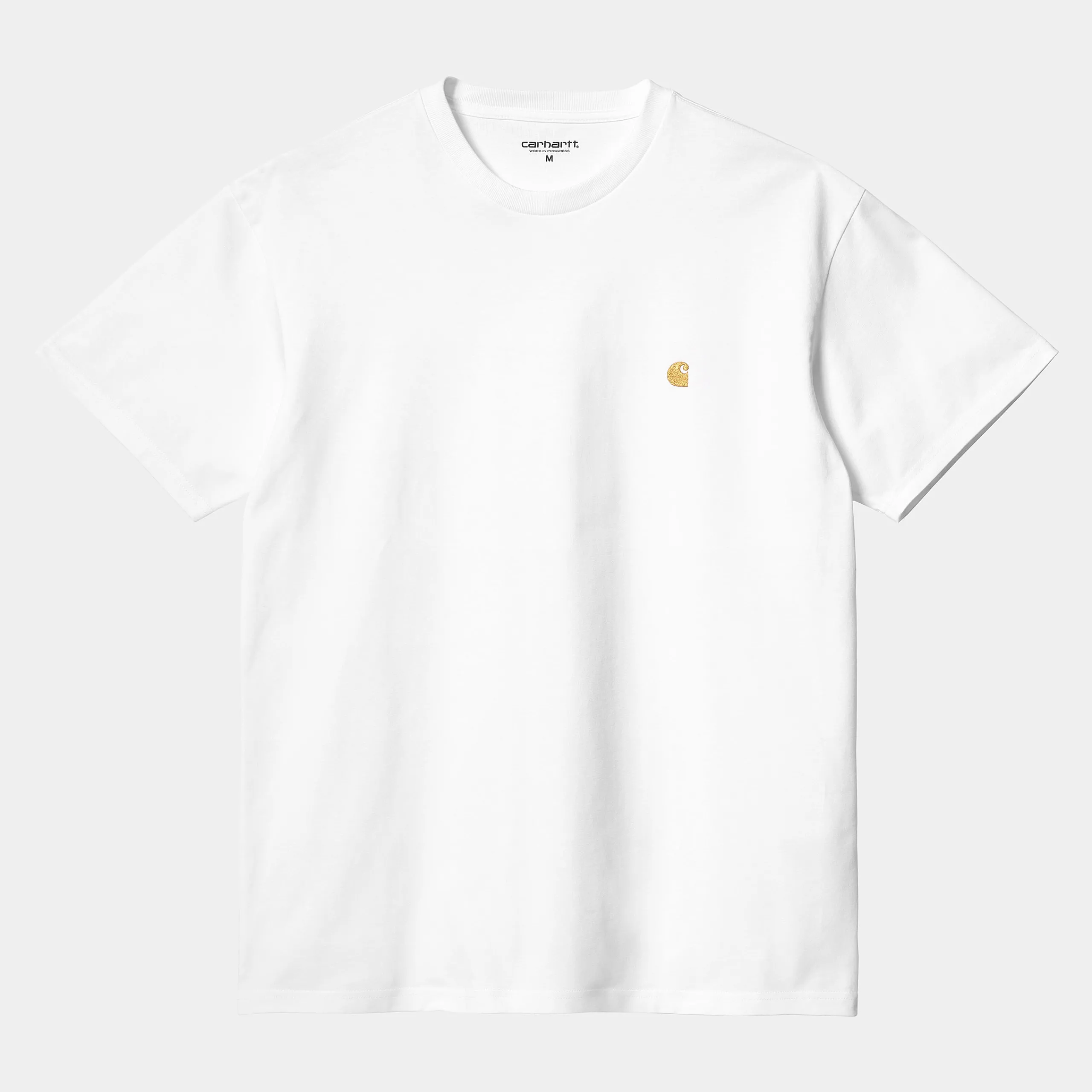 T-Shirts & Polos>Carhartt WIP S/S Chase T-Shirt White / Gold