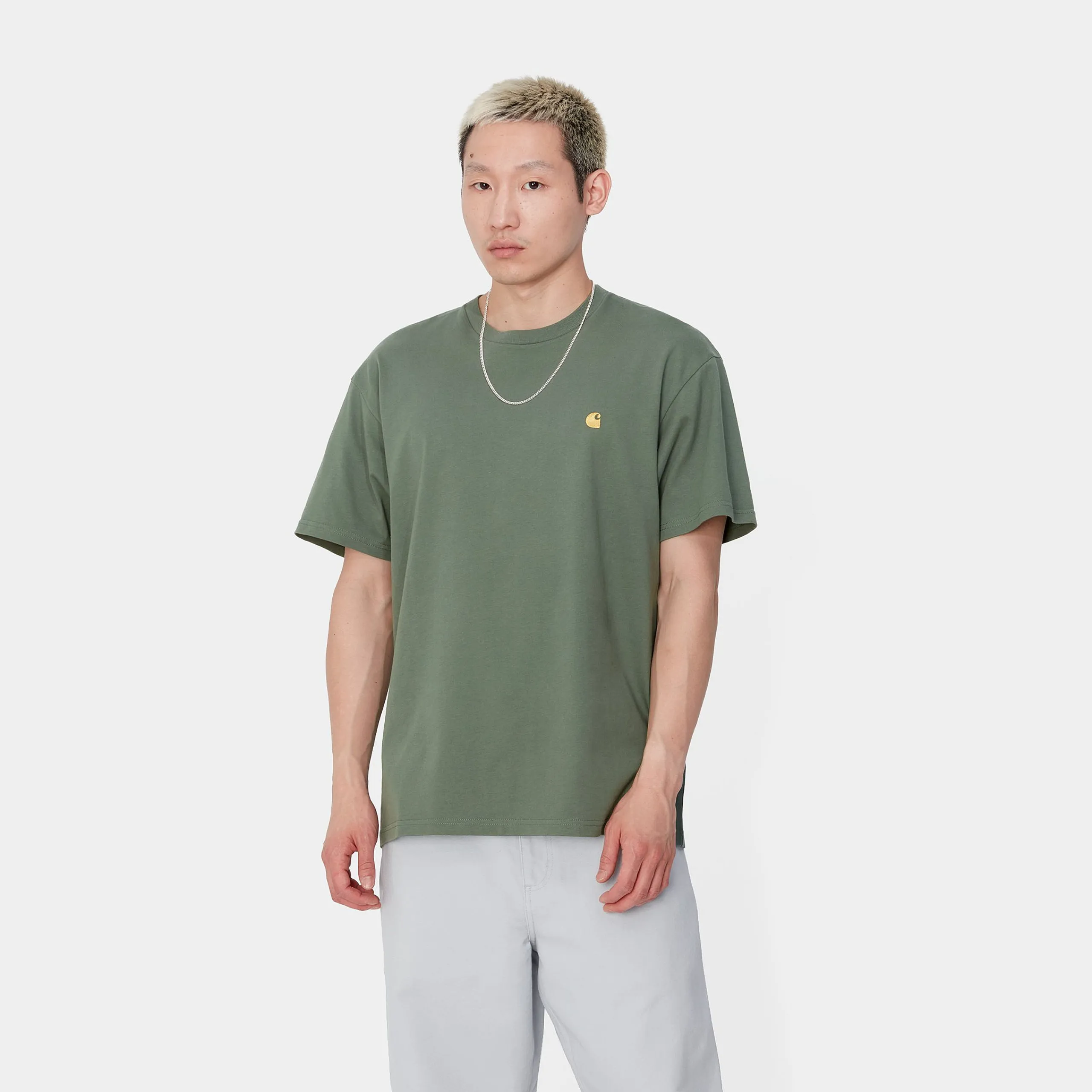 T-Shirts & Polos>Carhartt WIP S/S Chase T-Shirt Duck Green / Gold