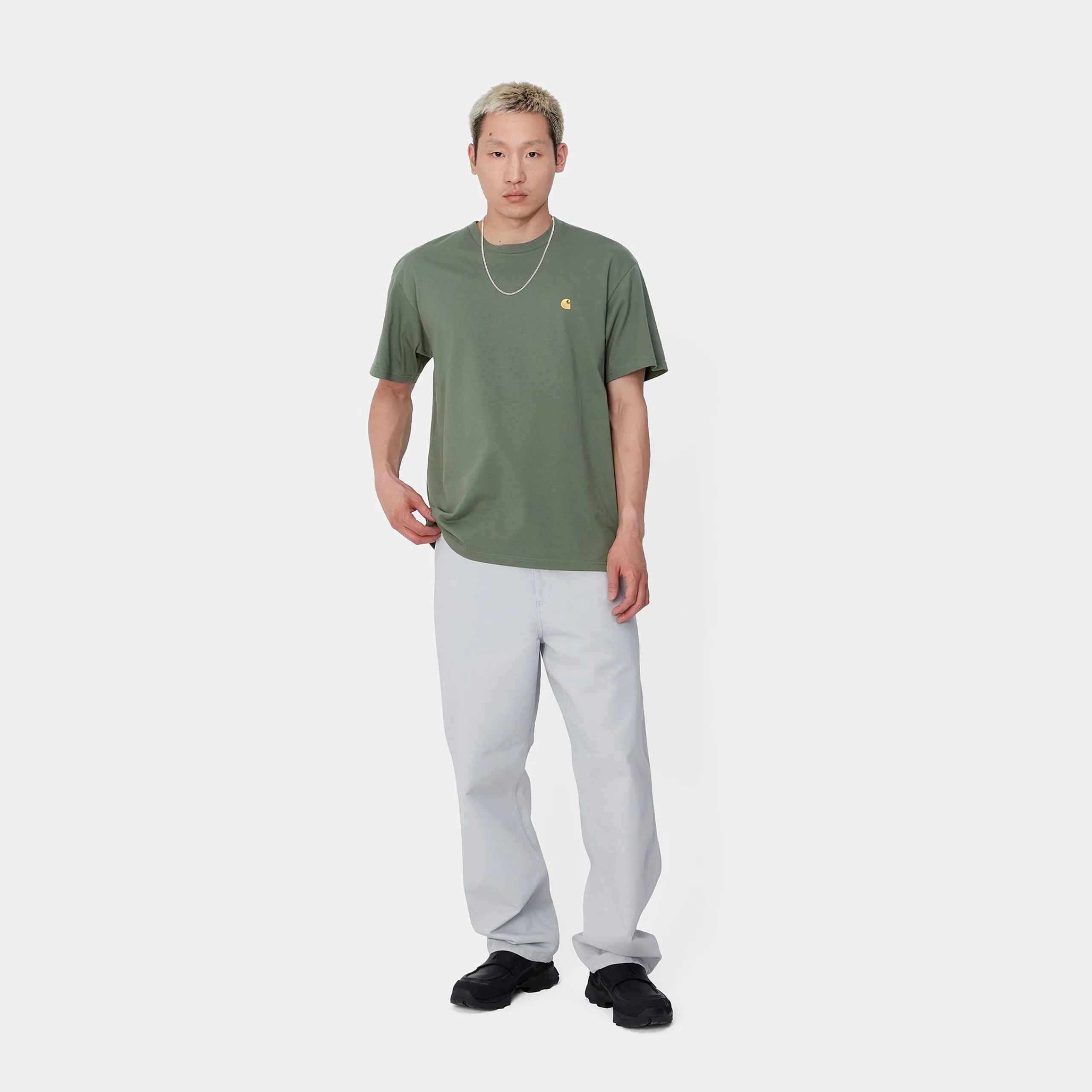 T-Shirts & Polos>Carhartt WIP S/S Chase T-Shirt Duck Green / Gold