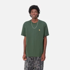 T-Shirts & Polos>Carhartt WIP S/S Chase T-Shirt Sycamore Tree / Gold