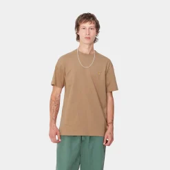 T-Shirts & Polos>Carhartt WIP S/S Chase T-Shirt Peanut / Gold
