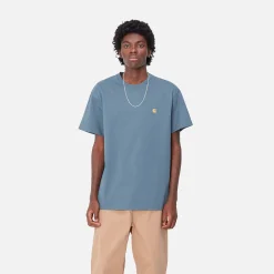 T-Shirts & Polos>Carhartt WIP S/S Chase T-Shirt Positano / Gold