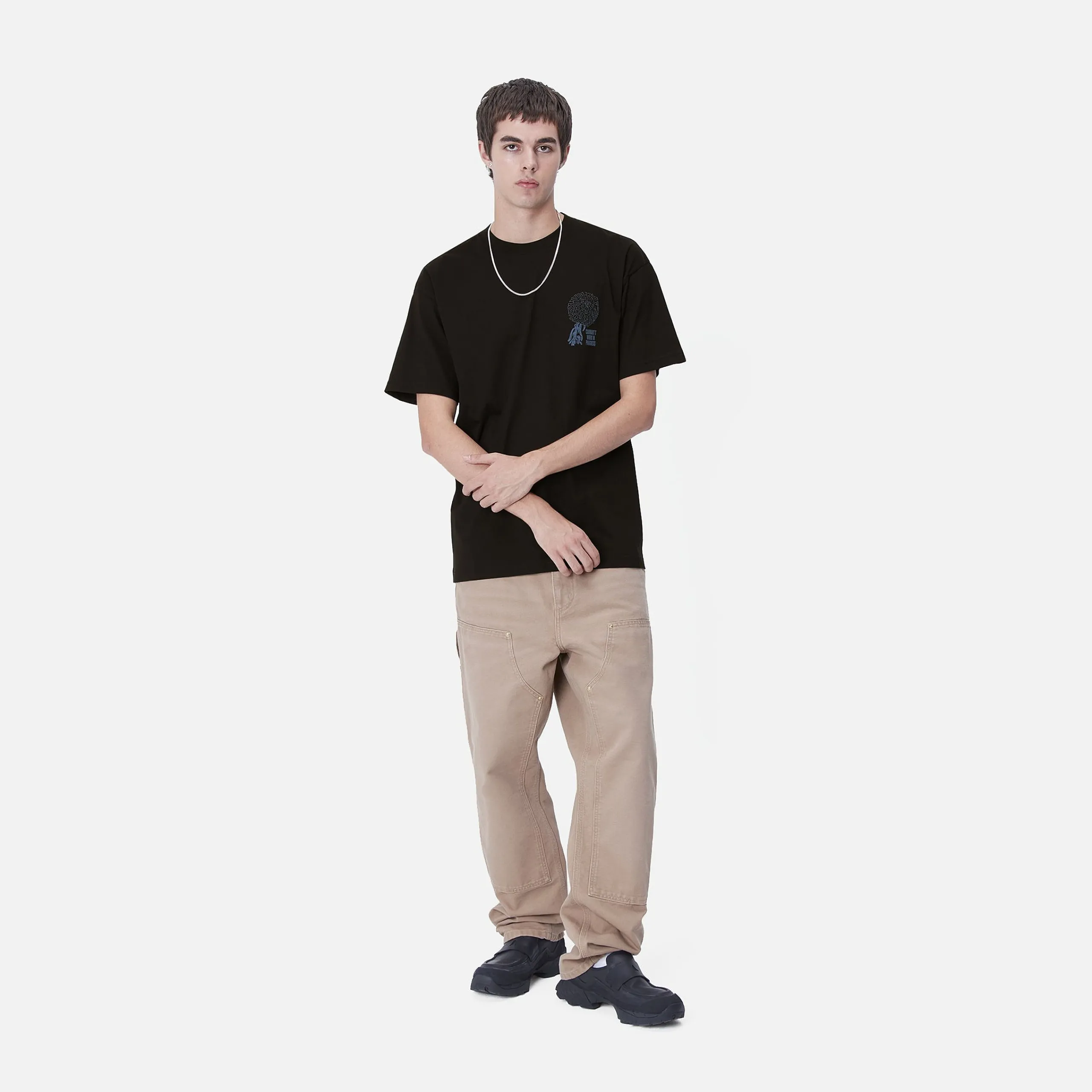 T-Shirts & Polos>Carhartt WIP S/S Chrysanthemum T-Shirt Black