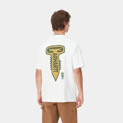 T-Shirts & Polos>Carhartt WIP S/S Cross Screw T-Shirt White