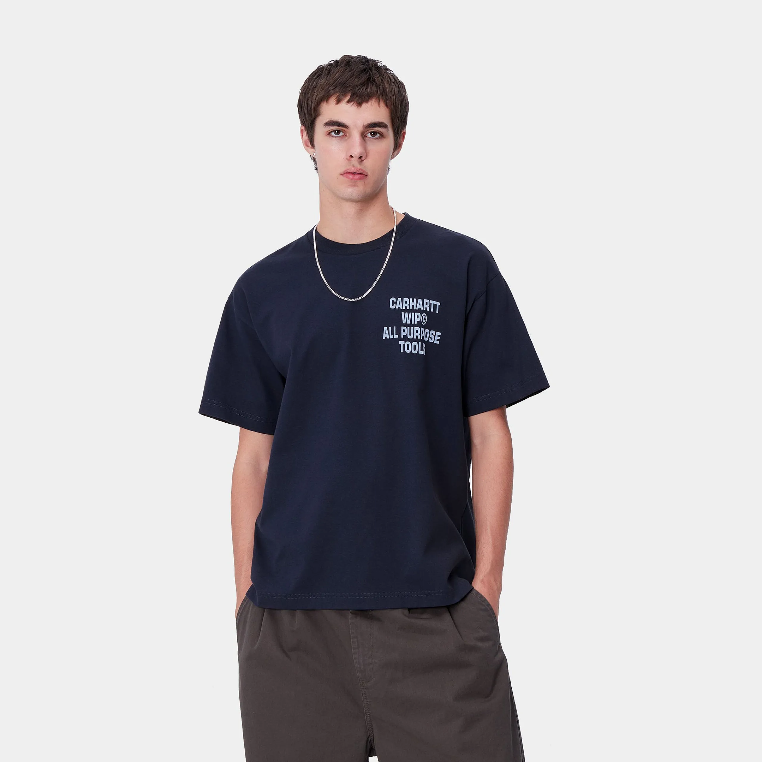 T-Shirts & Polos>Carhartt WIP S/S Cross Screw T-Shirt Air Force Blue
