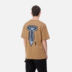 T-Shirts & Polos>Carhartt WIP S/S Cross Screw T-Shirt Peanut