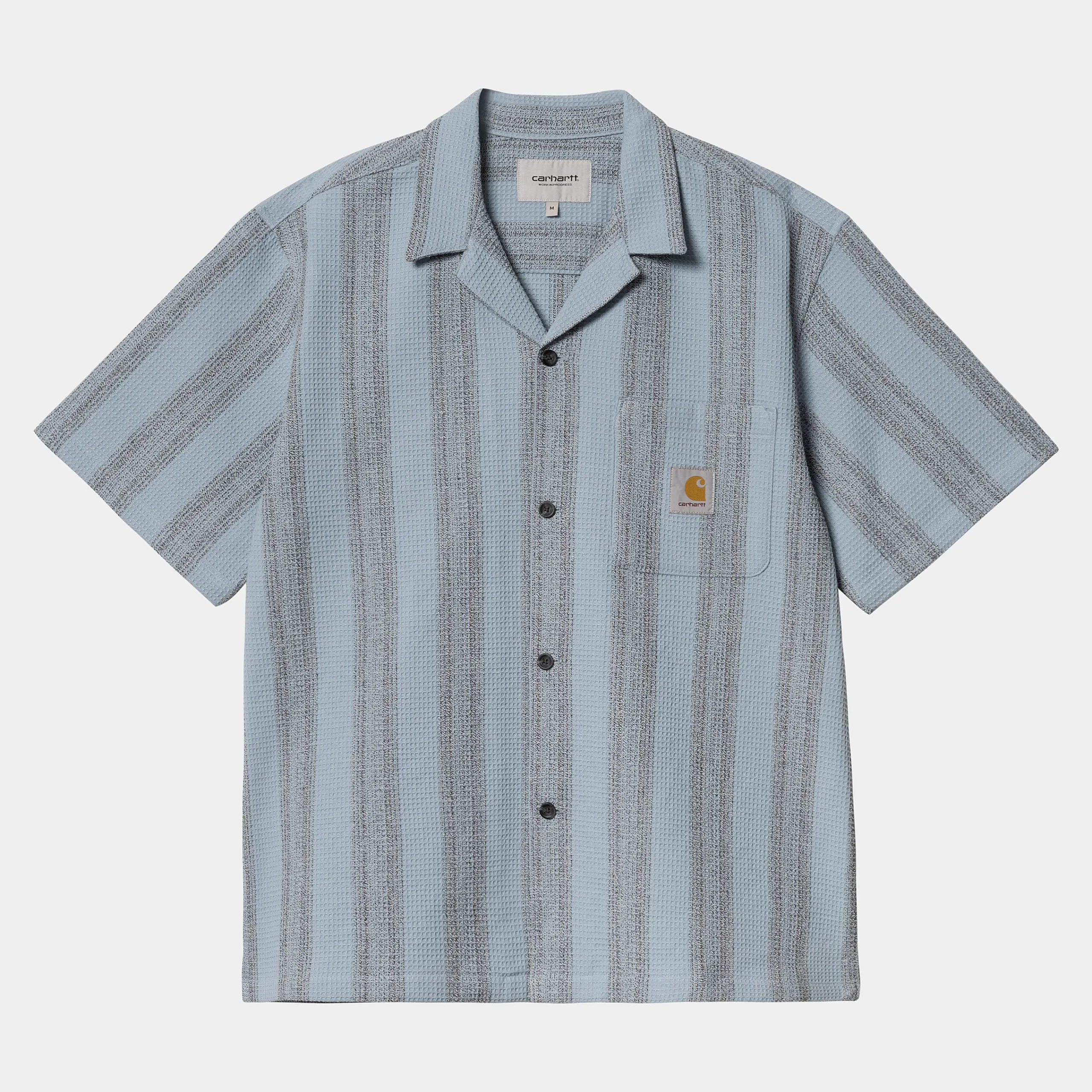 Hemden>Carhartt WIP S/S Dodson Shirt Dodson Stripe, Misty Sky