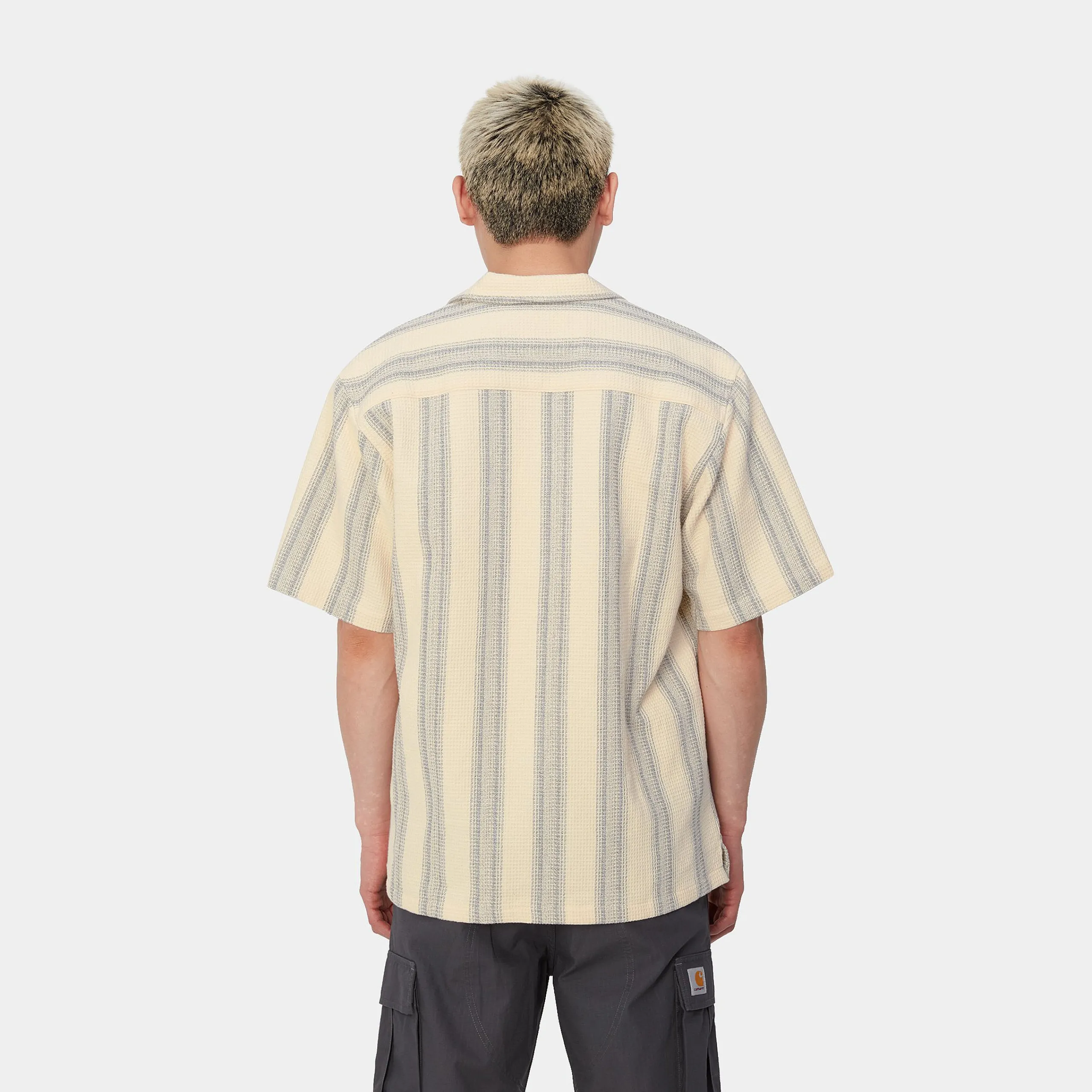 Hemden>Carhartt WIP S/S Dodson Shirt Dodson Stripe, Natural
