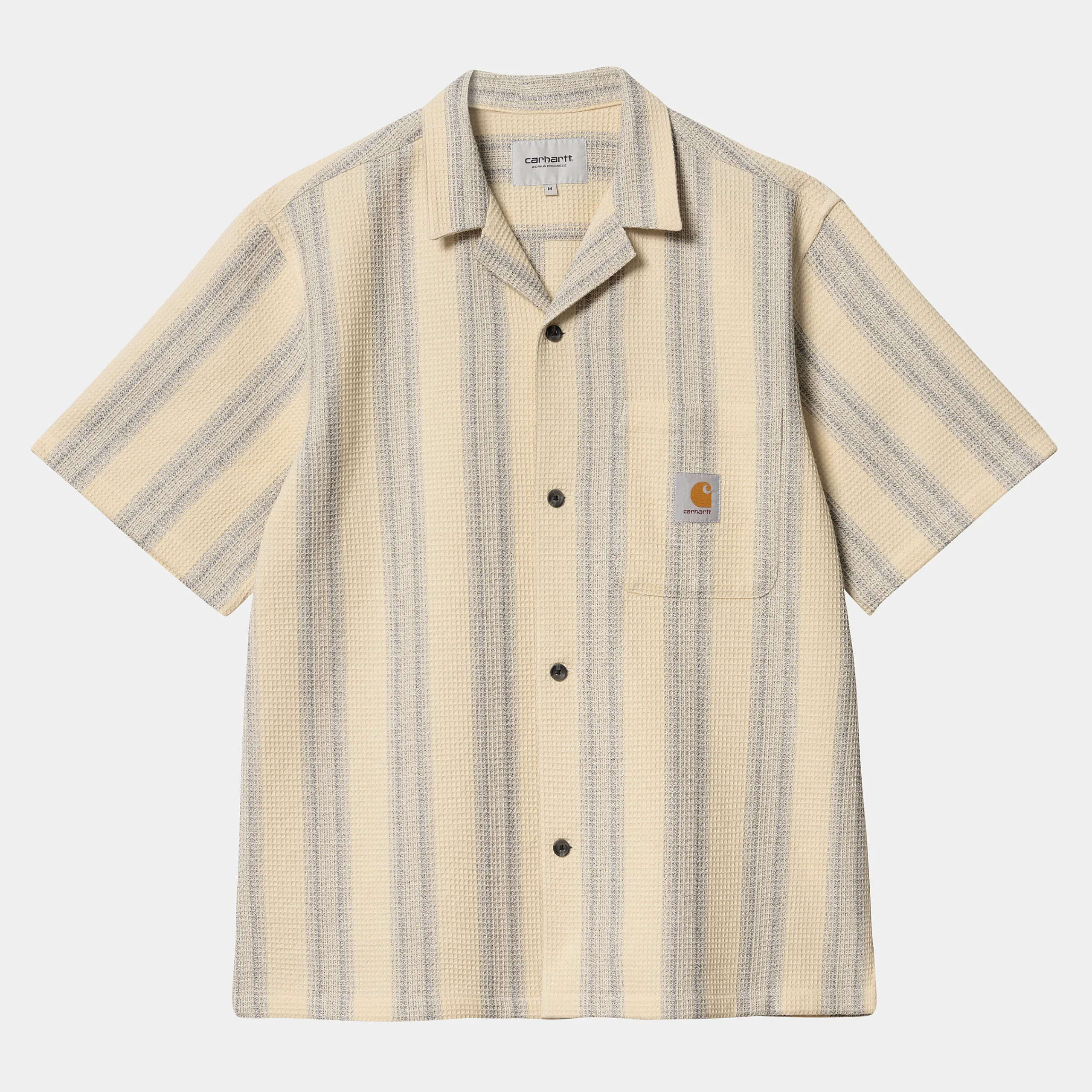 Hemden>Carhartt WIP S/S Dodson Shirt Dodson Stripe, Natural
