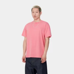 T-Shirts & Polos>Carhartt WIP S/S Duster Script T-Shirt Charm Pink