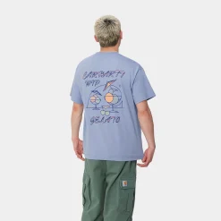 T-Shirts & Polos>Carhartt WIP S/S Gelato T-Shirt Charm Blue