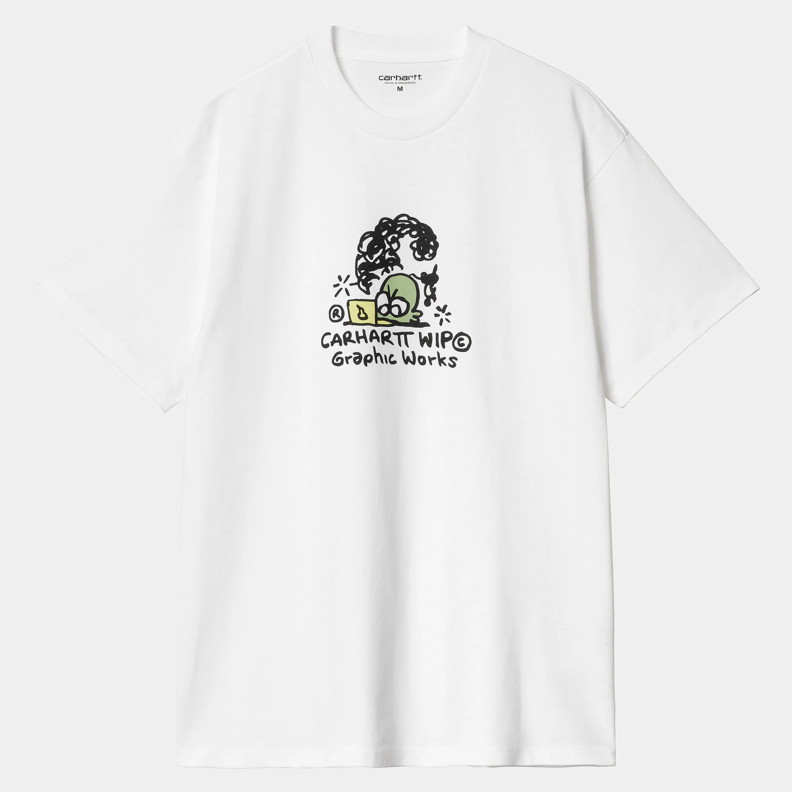 T-Shirts & Polos>Carhartt WIP S/S Graphic Works T-Shirt White