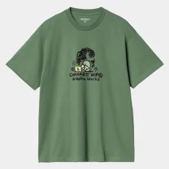 T-Shirts & Polos>Carhartt WIP S/S Graphic Works T-Shirt Duck Green