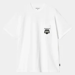 T-Shirts & Polos>Carhartt WIP S/S Heart Train Pocket T-Shirt White