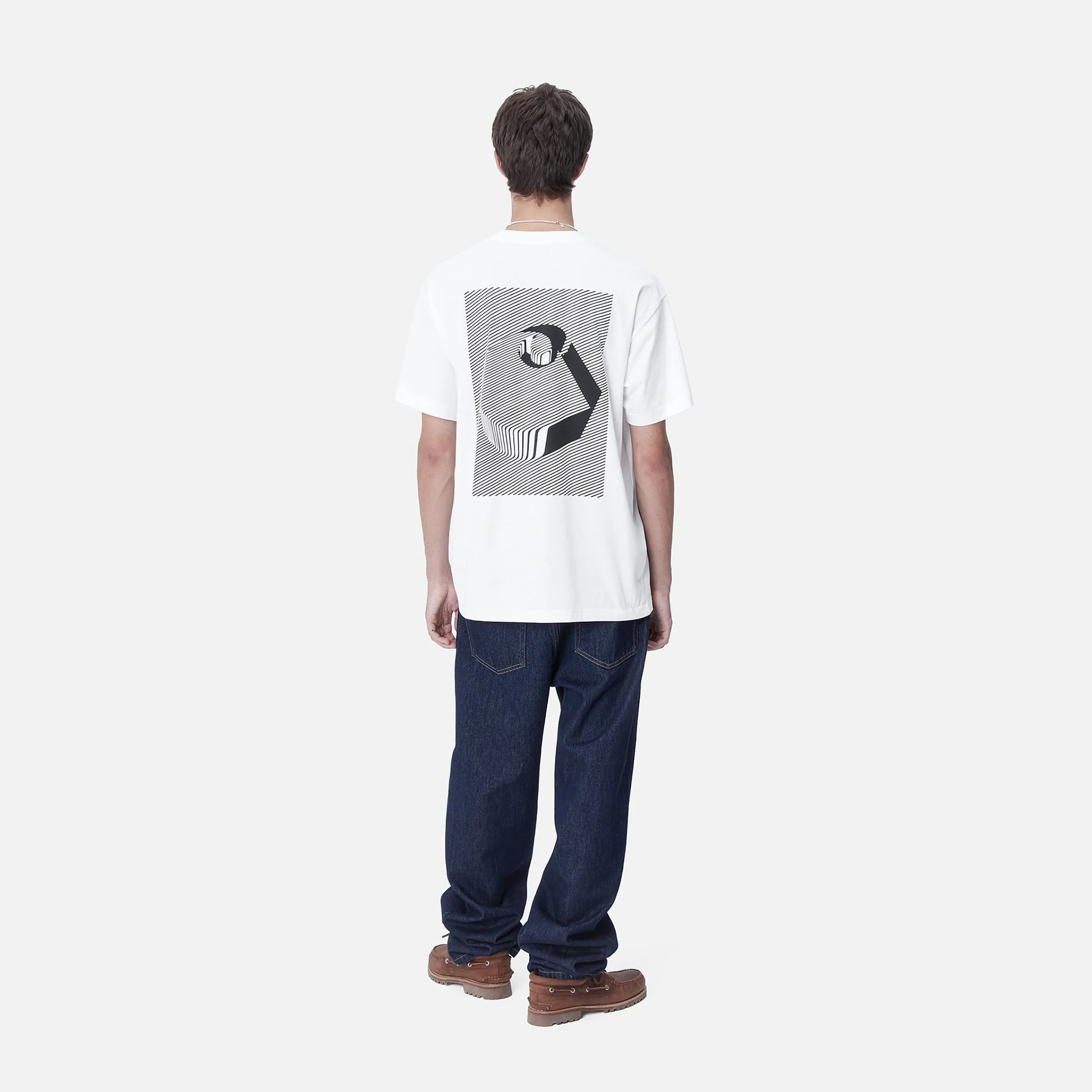 T-Shirts & Polos>Carhartt WIP S/S Jalou C T-Shirt White / Black