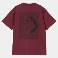 T-Shirts & Polos>Carhartt WIP S/S Jalou C T-Shirt Malbec / Black